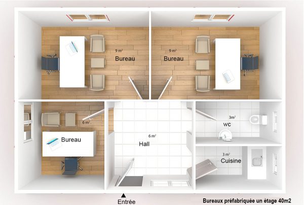 batiment modulaire 3d