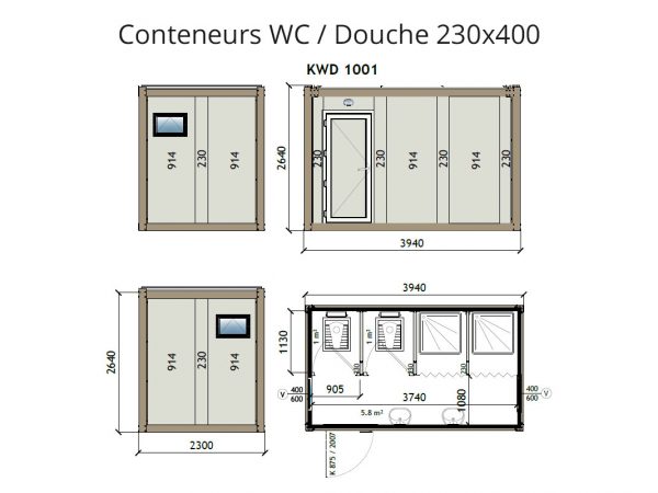 Construction modulaire Sanitaires