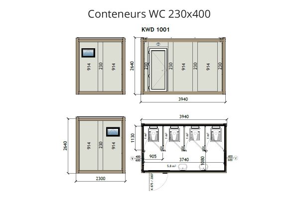 Conteneurs sanitaires