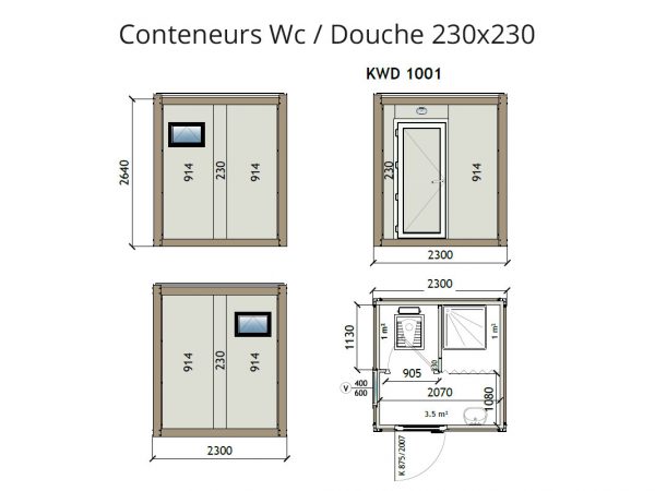 bungalow de chantier sanitaire