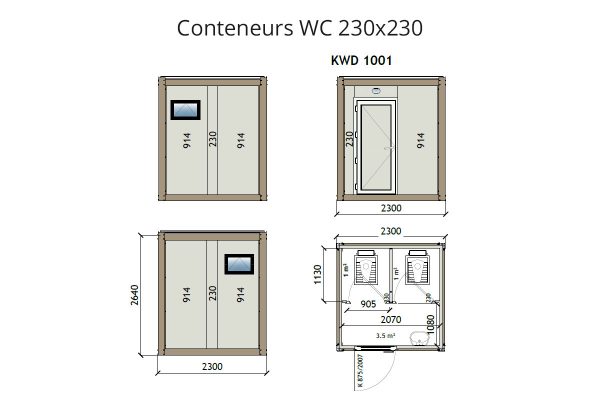 bungalow sanitaire autonome